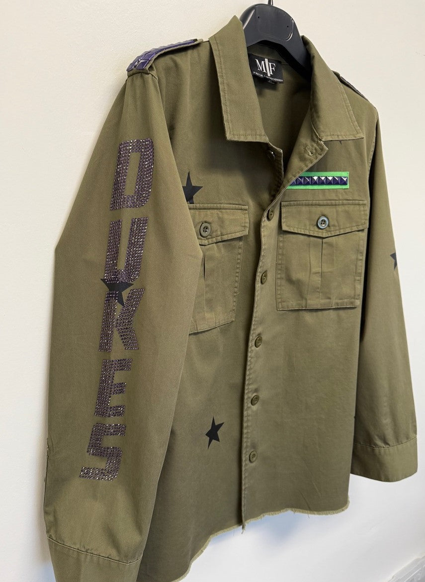 Licensed Game Day Jacket, Army Shacket, JMU Dukes & Multi Bulldog