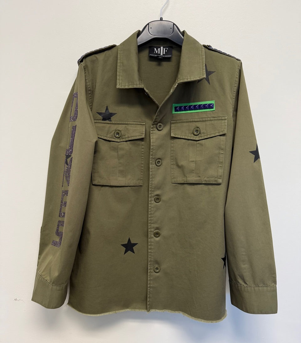 Licensed Game Day Jacket, Army Shacket, JMU Dukes & Multi Bulldog