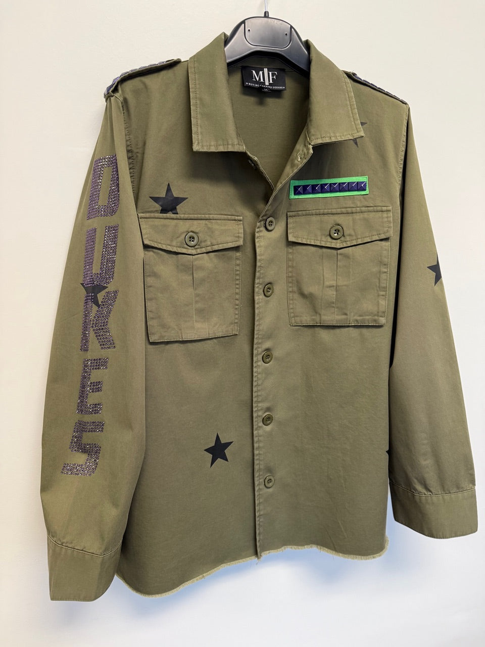 Licensed Game Day Jacket, Army Shacket, JMU Dukes & Multi Bulldog
