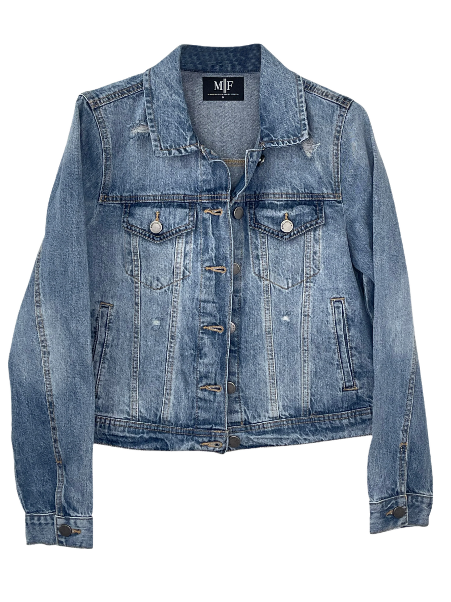 Licensed Game Day Jacket, Denim, Univ Of Illinois Faded Fighting Illini Large I