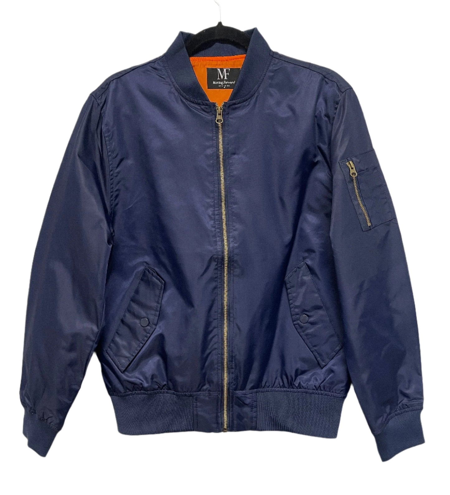 Licensed Game Day Jacket, Navy Bomber, University of Illinois Orange Illinois
